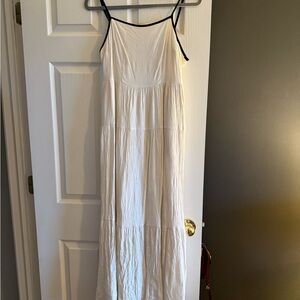 A New Day White Maxi Dress with Black Trim